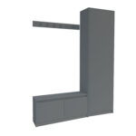 Σετ Εισόδου Sara Γκρι 150x33x205cm - Image 3