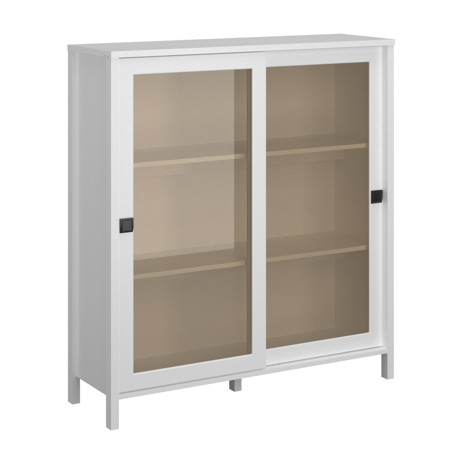 2667 Βιτρίνα Marocco Δίφυλλη Λευκό 120x37x130.5cm - Image 1