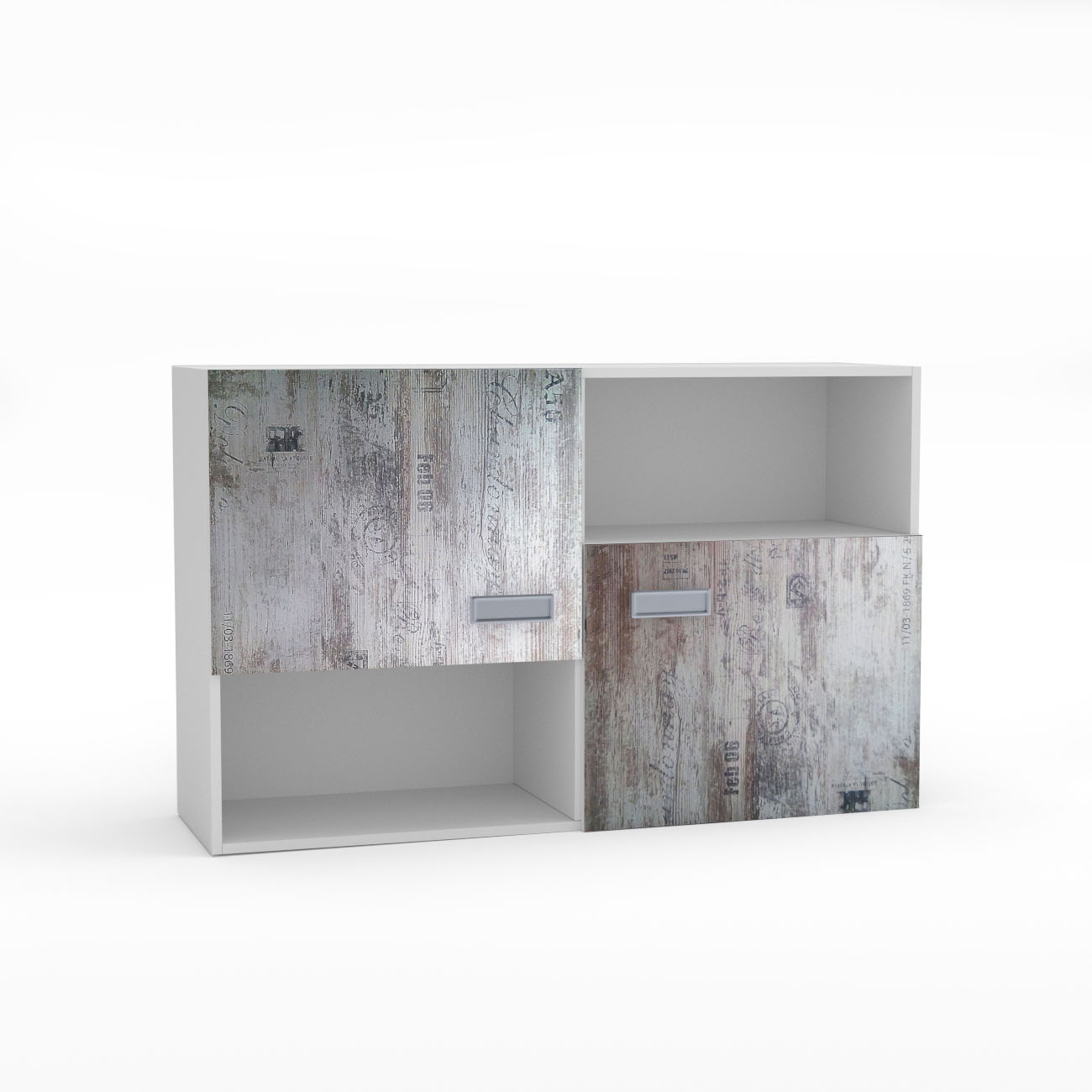 2923 Ραφιέρα Τοίχου Pump 120x34x75 Λευκό - Image 1