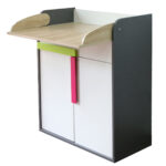 Alex 84x37x94εκ (αλλαξιέρα μωρού) Γραφίτης-Σονόμα-Λευκό - Image 2