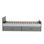Κρεβάτι Timmy Λευκό-Γραφίτη-Γκρι με πάτωμα 90x200cm - Image 2