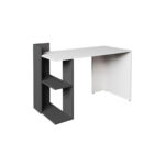 Γραφείο HO SHELF Λευκό-με Γραφίτη Μοντέρνα Σχεδίαση 120x55x85εκ - Image 2