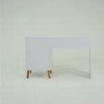 Γραφείο Timmy Λευκό-Γραφίτη-Γκρι 120x53.7x77cm - Image 3