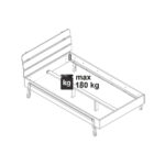 Κρεβάτι Belle με πάτωμα Λευκό 120x200cm - Image 3