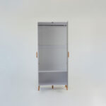 Ντουλάπα Timmy 2D Λευκό-Γραφίτη-Γκρι 90x50x199cm - Image 3