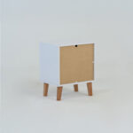 Κομοδίνο Timmy Λευκό-Γραφίτη-Γκρι 46.8x36x57.1cm - Image 3