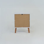 Κομοδίνο Timmy Λευκό-Γραφίτη-Γκρι 46.8x36x57.1cm - Image 2