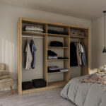 Ντουλάπα Grandio Σονόμα με καθρέφτη 250x60x215cm - Image 2