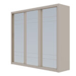 Ντουλάπα Grandio Cashmere με καθρέφτη 250x60x215cm - Image 3