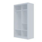 Ντουλάπα Linea Λευκή 120x60x215cm - Image 3