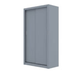 Ντουλάπα Linea Γκρι 120x60x215cm - Image 2