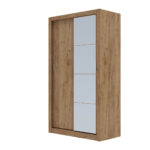 Ντουλάπα Linea Χρυσό Δρυς με καθρέφτη 120x60x215cm - Image 2