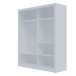 Ντουλάπα Reflex Λευκή 180x60x215cm - Image 3