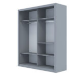 Ντουλάπα Reflex Γκρι 180x60x215cm - Image 3