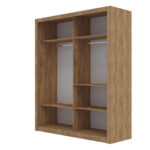 Ντουλάπα Reflex Χρυσό Δρυς με καθρέφτη 180x60x215cm - Image 3