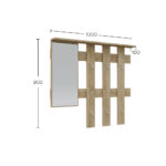 Κρεμάστρα Reno με Καθρέπτη Σονόμα 100x10x90cm - Image 2