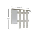 Κρεμάστρα Reno με Καθρέπτη Λευκό 100x10x90cm - Image 2