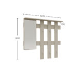 Κρεμάστρα Reno με Καθρέπτη Cashmere 100x10x90cm - Image 2