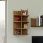 Κρεμαστό Ράφι Callisto Σκούρο Δρυς 40x27.7x70cm - Image 2