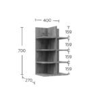 Κρεμαστό Ράφι Callisto Σκούρο Δρυς 40x27.7x70cm - Image 3