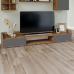 Έπιπλο TV Callisto Σκούρο Δρυς-Γραφίτης 200x40x30cm - Image 2