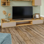 Έπιπλο TV Callisto Χρυσό Δρυς-Γκρεζ 200x40x30cm - Image 2