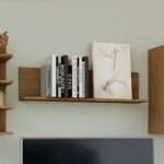 Κρεμαστό Ράφι Callisto-100 Σκούρο Δρυς 100x19.5x25cm - Image 2