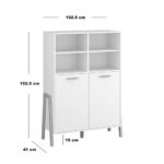 Βιβλιοθήκη Belle Λευκό 102.5x41x152.5cm - Image 2