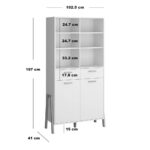 Βιβλιοθήκη Belle Λευκό 102.5x41x197cm - Image 2