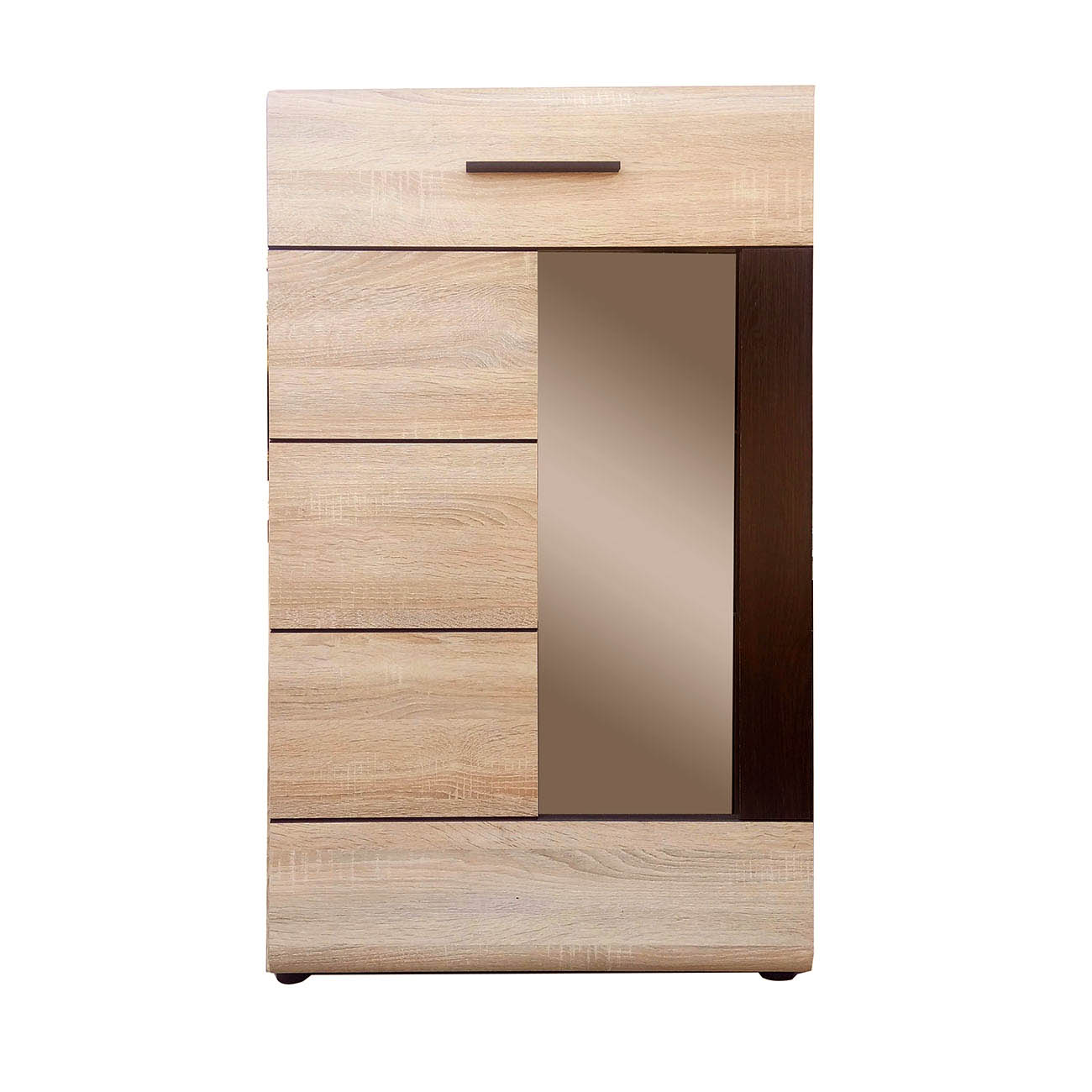 2987 Βιτρίνα Μονόφυλλη Solo 1W 65x35x109cm Sonoma Wenge και MDF Καμπυλωτό τελείωμα στην πόρτα - Image 1