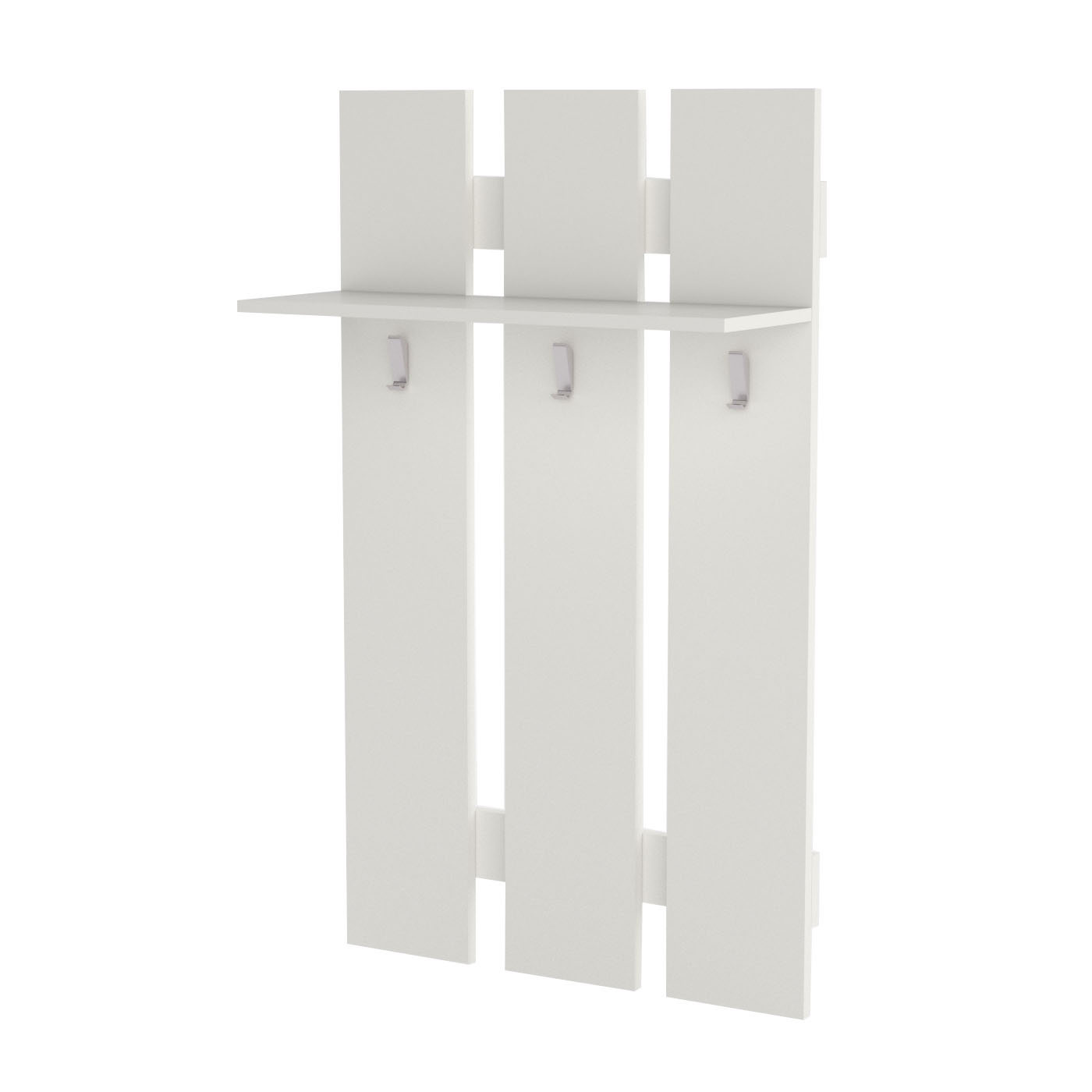 3054 Κρεμάστρα Τοίχου Wie 60x23x100cm Λευκή - Image 1