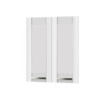 Άνω Πορτάκια-Τζάμι Charlotte Λευκό 60x71.8x1.6cm