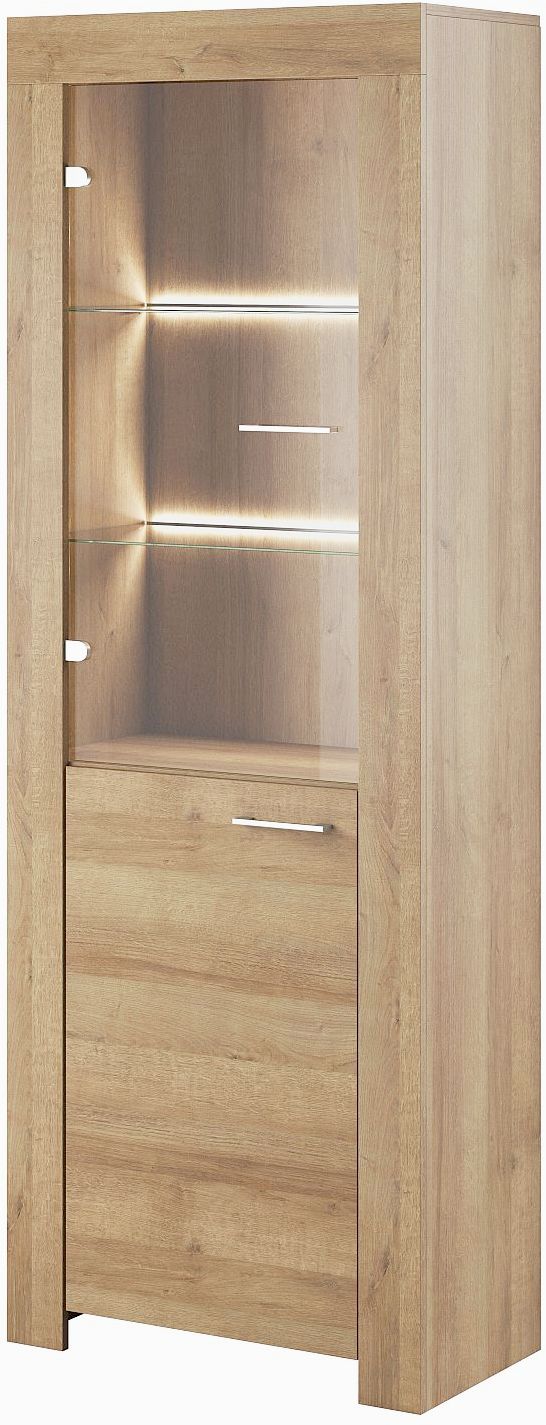 36116-SKN-V Βιτρίνα SKY Riviera 70x197x37cm - Image 1