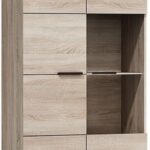 Βιτρίνα 36134-LN-SV Φυσικό 80X158X37cm