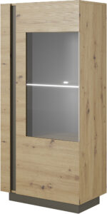 Βιτρίνα 36146-ARC-SV Artisan+Γραφίτης 72x154x40cm