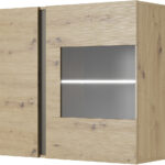 Κρεμαστή Βιτρίνα 36146-ARC-WV Artisan+Γραφίτης 96,5x82,5x40cm