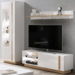 Σύνθεση 36146-ARCW-mini Λευκό+Λευκό High Gloss+Grandson 198x194x40cm