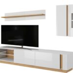 Σύνθεση 36146-ARCW2 Λευκό+Λευκό High Gloss+Grandson 298x194x40cm