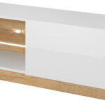 Έπιπλο τηλεόρασης 36146-ARCW-STV Λευκό+Λευκό High Gloss+Grandson 138,1x45,5x40cm