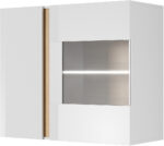 Κρεμαστή Βιτρίνα 36146-ARCW-WV Λευκό+Λευκό High Gloss+Grandson 96,5x82,5x40cm