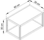 Ραφιέρα τοίχου 38106-ENJ-M-60 Μαύρο 60x30x35cm - Image 2