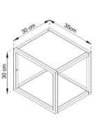 Ραφιέρα τοίχου 38106-ENJ-M-30 Γραφίτης+Μαύρο 30x30x35cm - Image 2