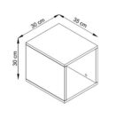 Ραφιέρα τοίχου 38107-ENJ-30-ART Φυσικό artisan 30x30x35cm - Image 2