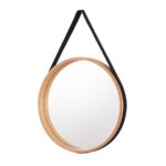 Καθρέφτης τοίχου M902.01 MIR Φ40 φυσικό καπλαμά βελανιδιάς φυσικό χρώμα 9mm - Image 3