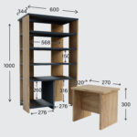 Παπουτσοθήκη Bradley Χρυσό Δρυς-Ανθρακί - Image 3