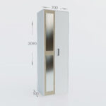 Ντουλάπα Viva Λευκό-Σονόμα 70x50x209cm - Image 2