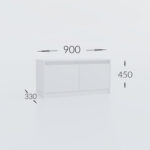 Παπουτσοθήκη Sara Λευκή 90x33x45cm - Image 3