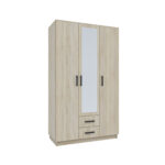 Ντουλάπα Τρίφυλλη Simple 3D2D Σονόμα 120x52x205cm - Image 3