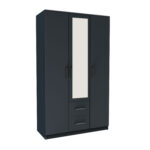 Ντουλάπα Τρίφυλλη Simple 3D2D Γραφίτης 120x52x205cm - Image 2