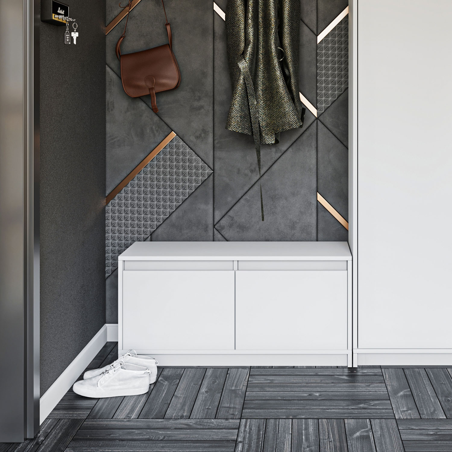 9609 Παπουτσοθήκη Sara Λευκή 90x33x45cm - Image 1